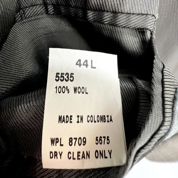 Oscar De La Renta Suit Jacket 100% Wool Mens 44L Blazer Houndstooth 2-Button - Picture 8 of 13